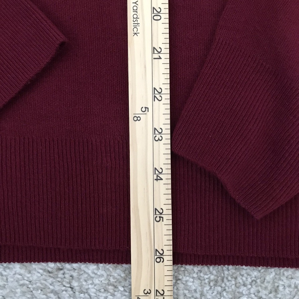 Vintage Scottish Isle Sweater XL Burgundy 100% Virgin Acrylic Union Made USA - Picture 11 of 11